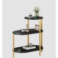 Table d'appoint à 3 niveaux, table d'appoint de salon avec étagère de rangement et table d'appoint en bois industriel