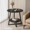 Gm Table d appoint noire circulaire