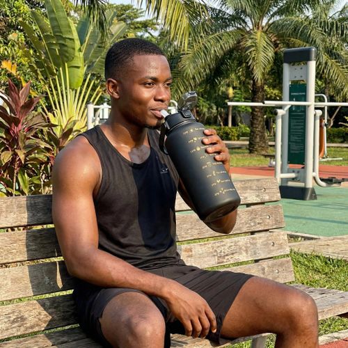 3 pièces gourde - Gourde de sport--Gourdes pour grand-Gourde pour adultes-Gourde enfant-Gourdes-Noir