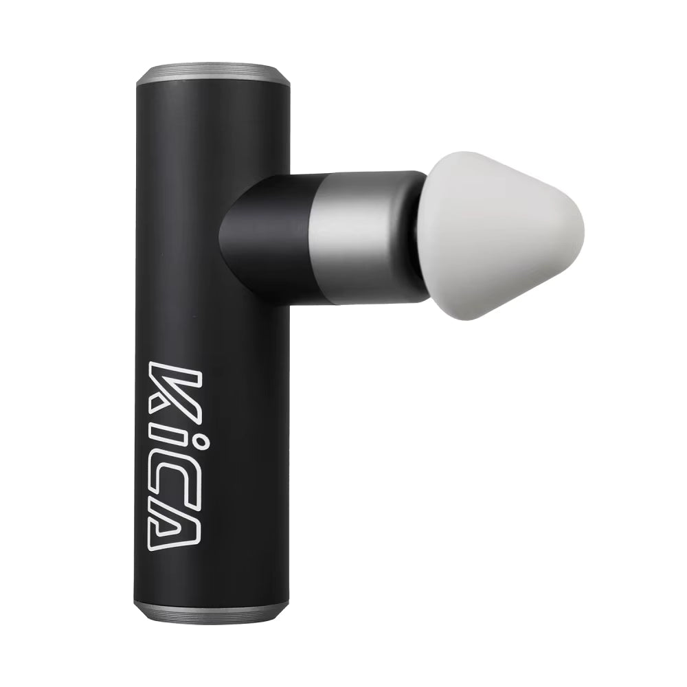 KiCA Mini 2-Pistolet Fascia pour le sport, odorportable en aluminium, 3000 pliable, haute vitesse profonde, 3 têtes de massage, 4 vitesses, 195g