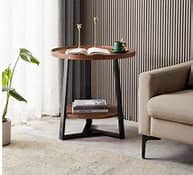 Gm Table d appoint noire circulaire