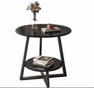Gm Table d appoint noire circulaire