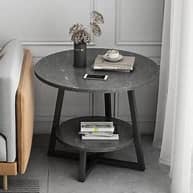 Gm Table d appoint noire circulaire