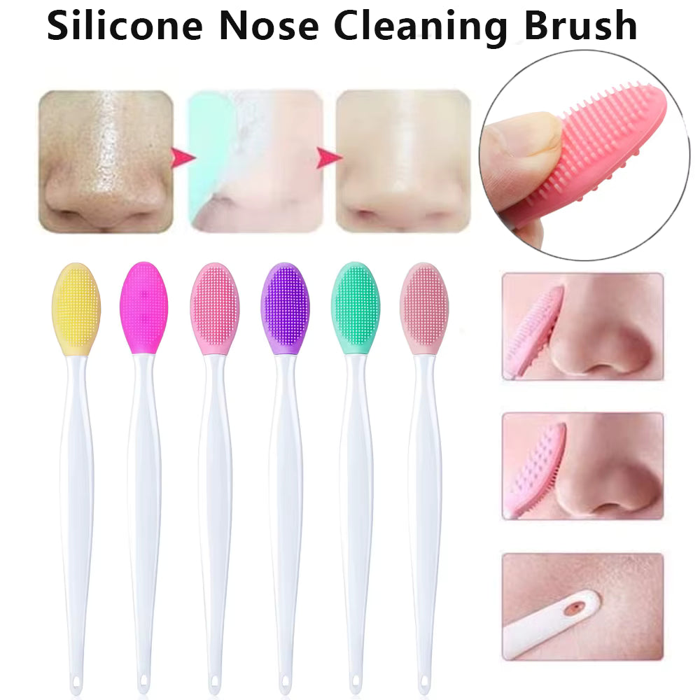Brosse de lavage du visage en Silicone, soins de beauté pour la peau, exfoliante du nez, nettoyage des points noirs, outils avec tête de remplacement, 1 pièce/4 pièces