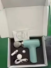 Pistolet de massage portable avec 4 têtes interchangeables et écran LED - Masseur à percussion pour le corps entier pour une relaxation musculaire profonde