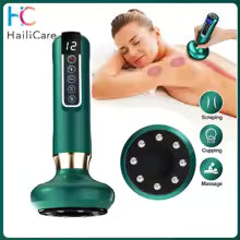 Masseur à ventouses électrique 6/12 vitesses, ventouse à aspiration sous vide, Gua Sha, anti-cellulite, beauté, santé, raclage thermique, amincissement corporel