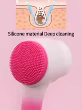 Brosse nettoyante pour le visage en silicone, double face, pour éliminer les points noirs, nettoyer les pores, exfolier le visage, 1 pièce
