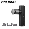 KiCA Mini 2-Pistolet Fascia pour le sport, odorportable en aluminium, 3000 pliable, haute vitesse profonde, 3 têtes de massage, 4 vitesses, 195g