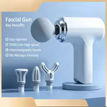 Pistolet de massage portable avec 4 têtes interchangeables et écran LED - Masseur à percussion pour le corps entier pour une relaxation musculaire profonde