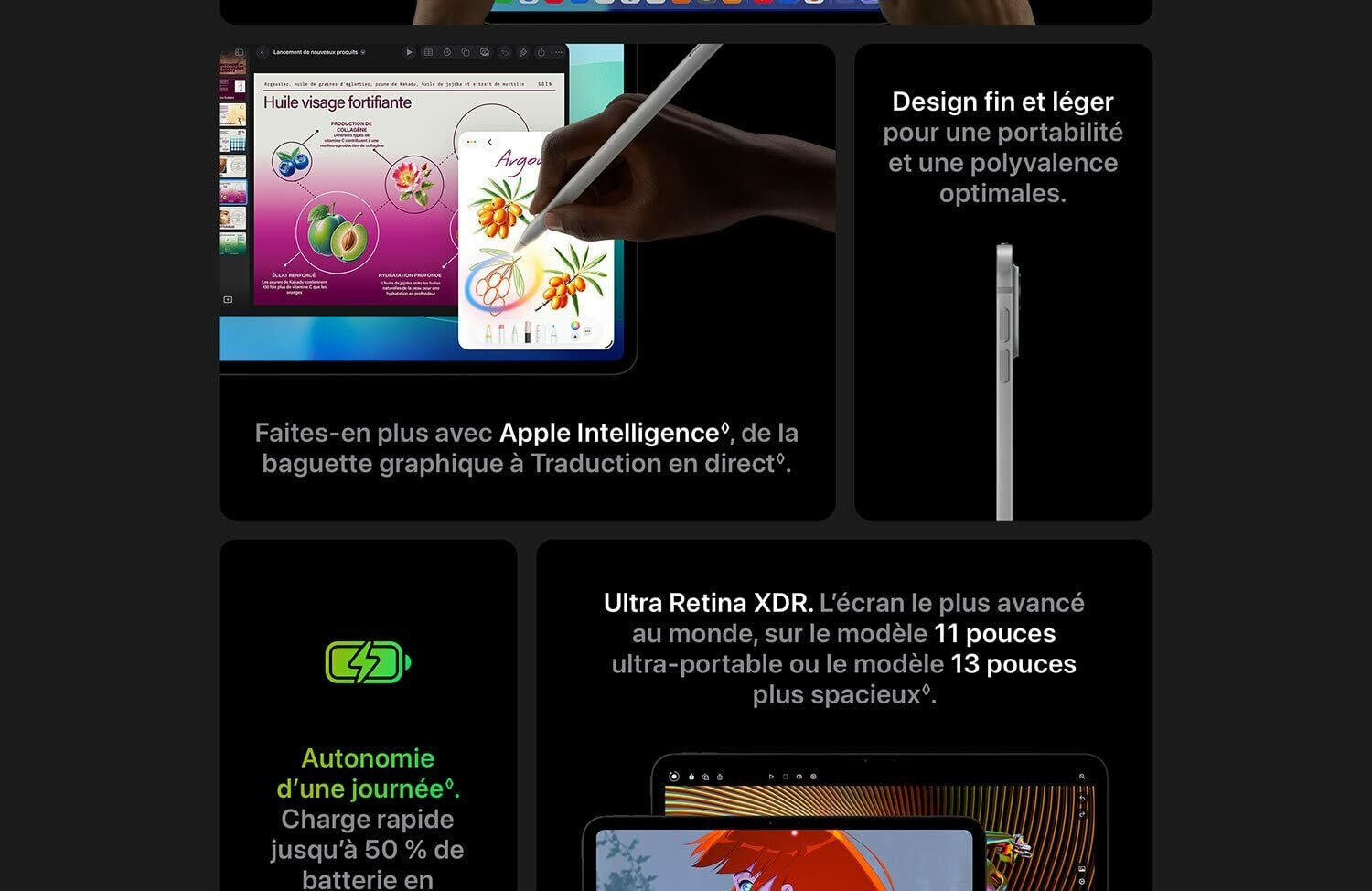 Apple iPad Pro 13 Pouces (M5) : Écran Ultra Retina XDR, Verre standard 256 Argent go wi-fi cellulaire